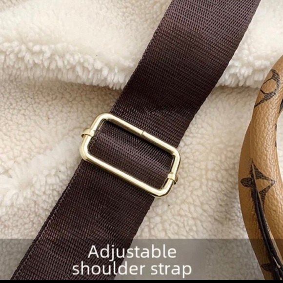 Designer Brown Floral Pattern Crossbody and Handbag - Picture 8 of 14